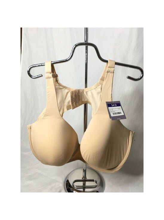 Catherines Other - NWT Catherines PLUNGE Bra Beige Medium Coverage Underwired Wide Straps 54D